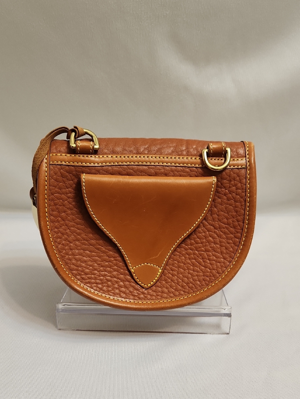 Vintage Dooney & Bourke Leather Calvery Mini Belt Bag Crossbody Bag - Picture 3 of 16